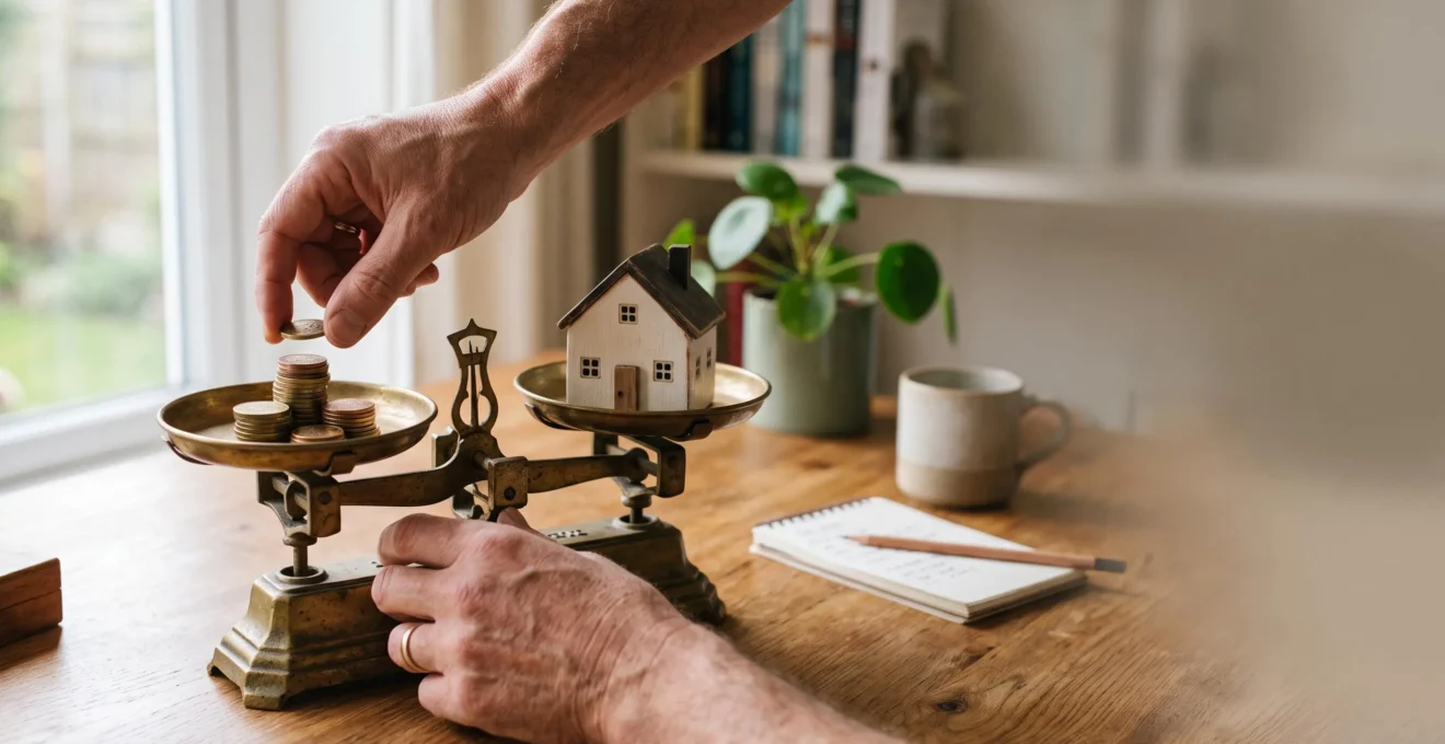 Illustration symbolique d'un calcul de capacité d'emprunt avant la recherche d'un bien immobilier