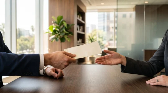 Remise d'un moyen de paiement securise entre deux personnes lors d'une transaction financiere importante